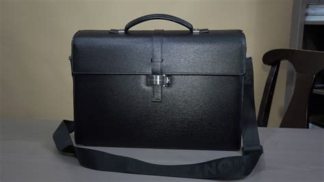 real and fake black mont blanc bag briefs case bag|Montblanc brief case .